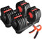 HAKENO 15 in 1 Adjustable Dumbbell 2x24kg PAIR of Weight with Fast Automatic Adjustable and Weight Plate for Body Workout Home Gym（2pcs set）