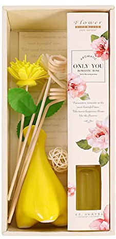 JUMPLAWN 1 Set Ceramic Bottle Aromatherapy Set Stress Relief Diffuser for Bedroom Bathroom Home Fragrance Decor Refreshing Aroma Air Purification Relaxing Mood