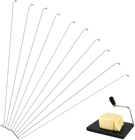 ANDRESLAD Lot De 10 Fils De Rechange Pour Trancheuse À Fromage En Acier Inoxydable Fil Pour Coupe-Fromage Et Jambon 5.51 X 0.20 X 0.04 in Cuisine