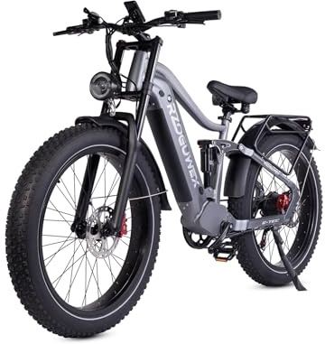RZOGUWEX Electric Bicycle，26 Inch Off-Road EBIKE for Adults with 48V 25AH Detachable Lithium Ion Battery, 7 Speed with Dual Shock Absorbers and Hydraulic Disc Brake