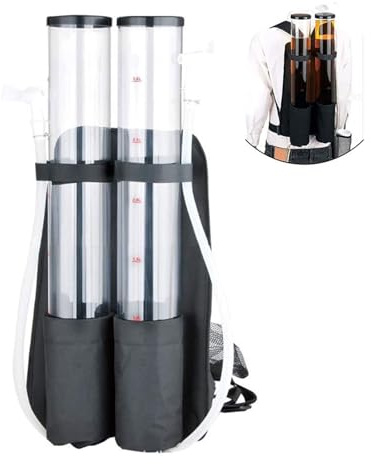 cdpdmai Großes Fassungsvermögen 6L Bierrucksack Doppel Bier Rucksack, Biergiraffe Getränkespender, Rucksack -Getränkespender, Für Die Automatische Servierung Von Kalten Getränken Houseparty