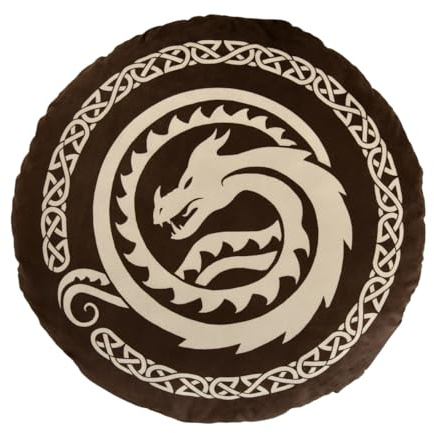 Elbenwald Drachenzähmen Kissen Ohnezahn Nachtschatten, Mehrfarbig | Weltenbaum Yggdrasil, Symbol Logo