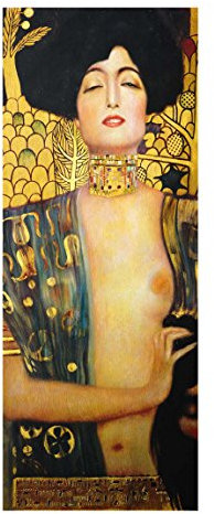 Bilderwelten Glasbild Wandbild Glas Kunstdruck Gustav Klimt - Judith I 125 cm x 50 cm