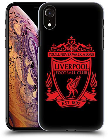 Head Case Designs Officially Licensed Liverpool Football Club Black 2 Crest 1 Hard Back Case Compatible With Apple iPhone XR