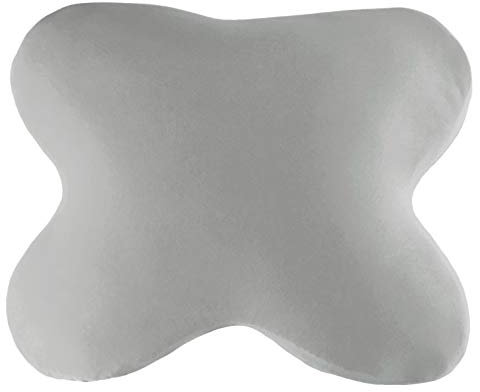 Edda Lux Bezug passend für ACAMAR Kissen, 55 x 47 cm, und für LUXAMEL Schlafkissen 56 x 48 cm, Softer Jersey Kissenbezug für Schmetterlingskissen, aus 100% Baumwolle, in Platin