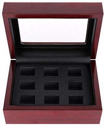 JunningGor Championship Big Heavy Ring Display Holzkiste (9 Löcher)