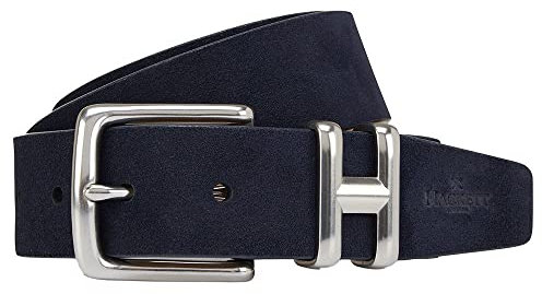 HACKETT LONDON Mens Suede H Keeper Tom Belt, 595NAVY, 28