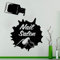 Nagel Salon Wandtattoo Beauty Salon Frau Nagellack Splash Ink Art Deco Maniküre Design Vinyl Fensteraufkleber 57X72 Cm