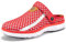 Sabots Mules Femme Homme Respirant Chaussures de Jardin Sandales de Plage Piscine Pantoufles D'Été Chaussons, Rouge, 43 EU