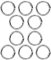 10 Stück 25mm Runde Karabiner,Karabiner Ring,Karabinerhaken aus Zinklegierung Snap Ring für Schlüssel Organisation und DIY Handwerk,Silber