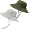 2 Stück Boonie Sonnenhut Herren Bucket Hat UV-Schutz Faltbar Wasserdicht Outdoor Sonnenschutz Hut Fischerhut Sommer Gartenhut Wanderhut Anglerhut Buschhut Unisex (Hellgrau & Armeegrün, 2 Stück)