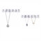 Baoswi Necklace Hangers Acrylic Necklaces Holder Wall Mounted Jewellry Organiser Hanging with Diamond Shape Hooks, Jewellry Hangers for Necklace, Gift for Girls Women (2 Pack of 6 diamonds, Clear)