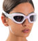 AqtivAqua Schwimmbrille Herren Damen Schwimmbrillen Erwachsene Kinder DX-S (Rosa weiß, Getönte)