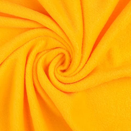 Polarfleece Antipilling ARTHUR von Stofftreff Santi®-0,5 m Schritte -64 x Uni Farben - Kuschelfleece -Meterware - Fleece Stoff- 400g/m- Decken, Nähen (Hell Orange-5011-arthur)