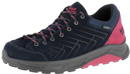 Hanwag W Coastrock Low Lady Blau-Pink - Hochwertiger wetterfester Damen Volllederschuh, Größe EU 39 - Farbe Navy - Pink