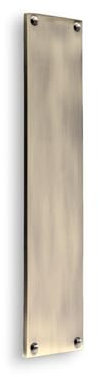 Infinity Decor Solid Brass Victorian Rectangular Shaped Finger Door Push Plate 300mm x 75mm - Antique Finish with 5mm Thickness