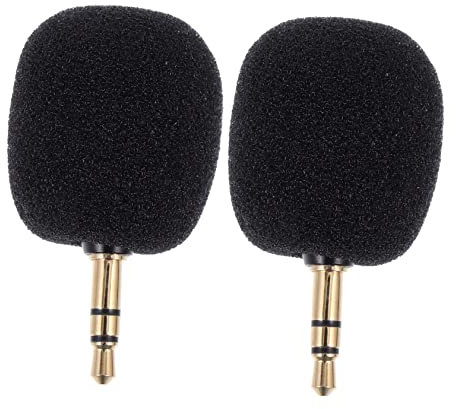 Toyvian 2 Piezas Mini Micrófono Directo Micrófono De Celular Micrófono De Entrevista Micrófono Casero Micrófono De Teléfono Micrófono De Podcast Esponja Familiar Tarjeta De Sonido