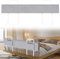 Ansobea 150cm Bettgitter Rausfallschutz Babybettgitter, Kinderbettgitter 5-Loch Höhenverstellbar, Bettschutzgitter für Kinderbetten und Familienbetten, Grau