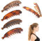 Bananenspange Haare 4 Stück, Banana Clip Vintage, Bananen Haarspangen Damen Dünnes Dickes Haar, Groß Banana Hair Clip, Pferdeschwanz Haarspange für Modische Frisuren und Haarstyling
