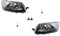 Johns, Scheinwerfer Halogen kompatibel zu Skoda Octavia 5E 12-17 H15 mit H7 Set Li. Re.
