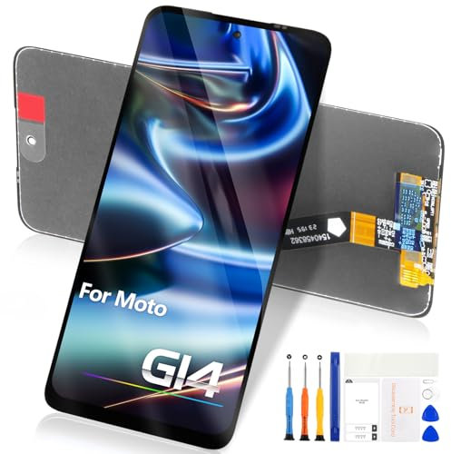 LCD Display para Motorola Moto G14 XT2341 - Pantalla LCD para Moto G14 XT-2341 PAYF0010IN Touch Screen Digitalizador para Moto G14 LCD Cristal Panel Sensor Full Assemblage Kits (6.5, Negro)