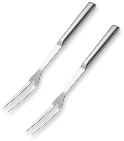 Gaahkai 2PCS Meat Forks for Kitchen, 11 2 Prong Grill Long Fork for Cooking, Stainless Steel Carving Fork