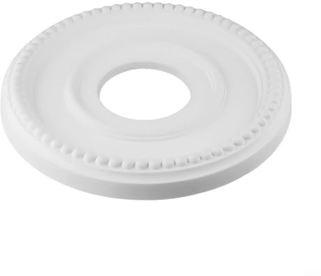 TONIXY Coving Rosace de plafond ronde classique pour ventilateur de plafond, plaque de couverture médaillon, décoration d'intérieur, matériau PU, blanc