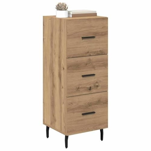 vidaXL Sideboard Artisan oak 34 x 34.5 x 90 cm Engineered wood, Modern Sideboard, Rectangular Storage Unit, Elegant Dining Room Furniture, Sleek Living Organization Solution, Minimalist Design