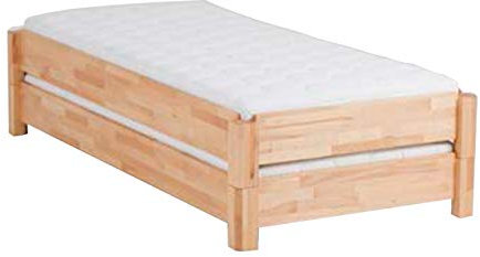 DICO 2er Stapelbett Massivholz mit Rollrost Größe 90x200 cm 01 Kernbuche geölt