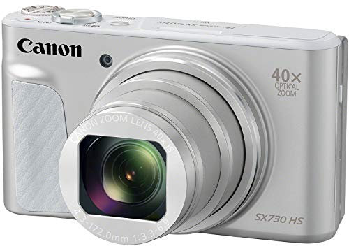 Canon PowerShot SX730 - Fotocamera digitale con zoom ottico 40x e schermo LCD inclinabile da 3, Wi-Fi, NFC e Bluetooth, colore: Argento