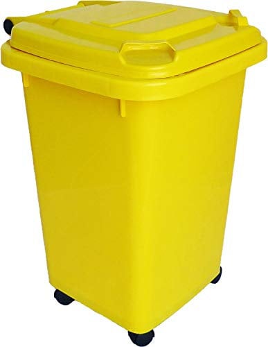 JfM The-Wheelie-Bin-Company Mini Wheelie Bin 50L Yellow NO Castors