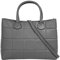 Cluty Handtasche Echt Leder Damen | Made in Italy, Ledertasche mit Schulterriemen, Umhängetasche mit Reißverschluss, Handtasche für Damen grau | 021206