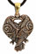 Kiss of Leather Raben Anhänger aus Bronze mit Baumwollband