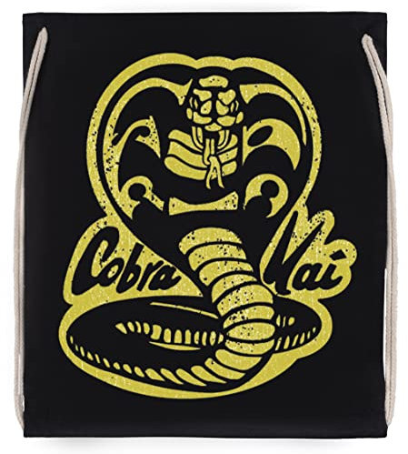 Kobra Kai - Kobra Kai Schwarz Turnbeutel mit Kordelzug Black Drawstring Gym Bag