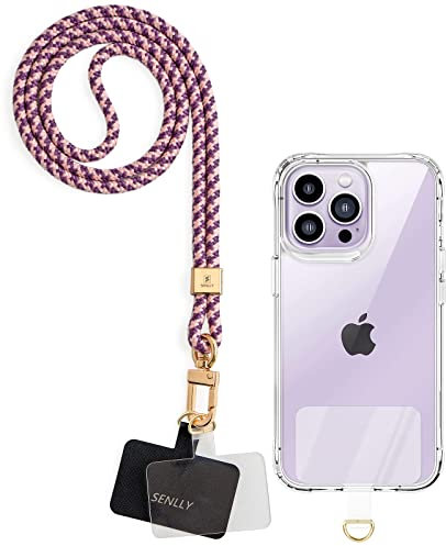 SENLLY Universal Handykette, 1× Hals Schlüsselbänd, 2× Handy Lanyard Pad, Umhängeband Kompatibel mit Alle Smartphone (Handyhülle Nicht Enthalten)