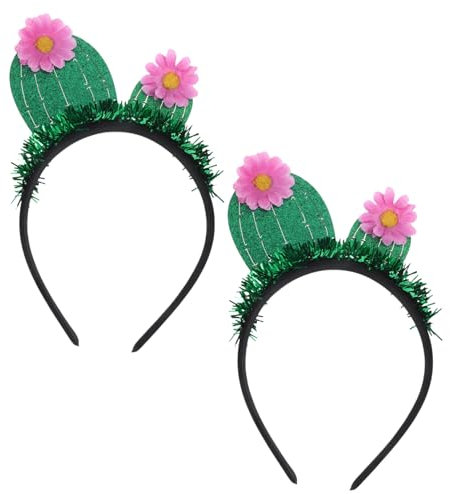 Lurrose 2st Stirnband Kopfbedeckung Damen Party Haarbänder Für Mädchen Kostüme Für Mädchen Partyzubehör Für Erwachsene Ostern Haarband Haarschmuck Grün Kleine Stoffblume Bankett Hawaii Pop