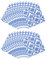 Healifty 80 Feuilles Serviettes De Table De Thé Serviettes De Fleurs Jetables Serviettes Chinoises Torchon De Cuisine Serviettes Blanches Bleues Dîner Papier Banquet Impression Les Fleurs