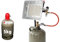 Rothenberger Industrial 4 teiliges Komplett-Paket: Gas Heizstrahler Aufsatzstrahler mit Zündung | 0,4 m Propangasschlauch | 1x Propankonstantregler 50 mbar und Propangas 5 kg leer