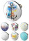 arteneur® - Pop Up Waschbeckenstöpsel mit Motiv Wasserfarben Anker | Abflusssieb | Doppel Dichtung | Universal Abflussstöpsel 34mm – 41mm | Pop Up Ventil Waschbecken Stöpsel