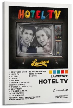 MHUYGGU Lawrence - Póster decorativo de televisión con álbum de hotel, póster decorativo para pared, decoración moderna de dormitorio, póster de 60 x 90 cm, estilo marco