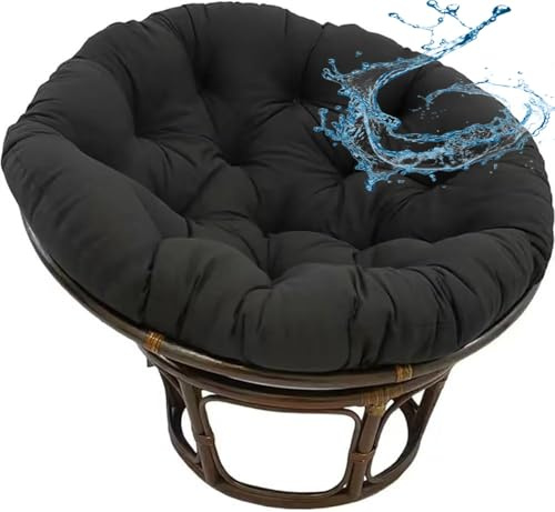 Hoowarm Rundes Papasansessel Kissen wasserdicht Sitzkissen Hängesessel Outdoor/Indoor Bodenkissen Kissen für Schwenksessel, Korbsessel Outdoor Gartenmöbel Sitzauflage Auflage(#6,180cm/70in)