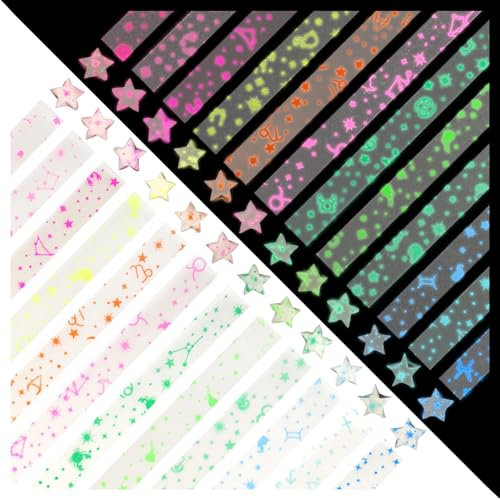 Tiras de Papel de Estrellas,520 PCS Tiras de Papel de Origami de Estrella Luminosa Estrellas de la Suerte Tiras de Papeles de Colores para Manualidades DIY Decoración de Regalos Papiroflexia