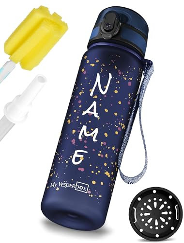 My Vesperbox Minny Gourde pour enfant 500, 750, 1000 ml avec paille ou passoire, sans BPA, pour la maternelle, l'école, le sport, les loisirs