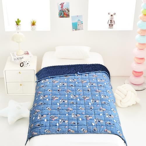 Sleepymoon Gewichtete Decke, schwere Decke (Astronaut, 100 x 150 cm - 4 kg)