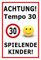 Melis-Folienwerkstatt Schild - Tempo 30-60x40cm | Bohrlöcher | 3mm Aluverbund - S00040-044-B - 20 Varianten