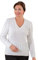 Fashion Friendly Ladies V-Neck Cable Knit Jumper | 8 Available (White, XL)