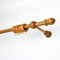 TENDAGGIMANIA Gardinenstange Farbe ULME Größe 180 CM- Gardinenstange Holz für Gardinen ohne Seil-Komplett mit Ringen, Klemmen und Montagehalterungen- Durchmesser 23 mm