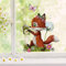 ilka parey Fensterbild Frühling Fuchs mit Buch - Fensterbilder Frühling selbstklebend - Fensterdeko Frühling wiederverwendbar - Ihre eigene Frühlingsgeschichte in jedem Fenster (bf35)