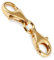 My-Bead Doppel Karabiner XS 925 Sterling Silber 24K Gold Basis Verschluss Wechselverschluss für Armbänder und Halsketten DIY