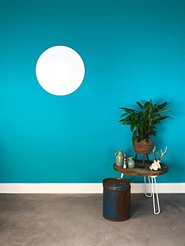 Vivol Rundes Whiteboard ohne Rand 60 cm, Modernes Design, Weiß, Stahl (100%), Magnetische Wandmontage, Weiß